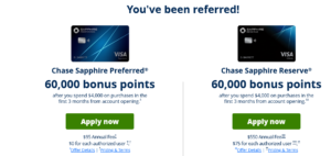 Read more about the article A Cross-Referral Bonus for Chase Sapphire Cardholders
